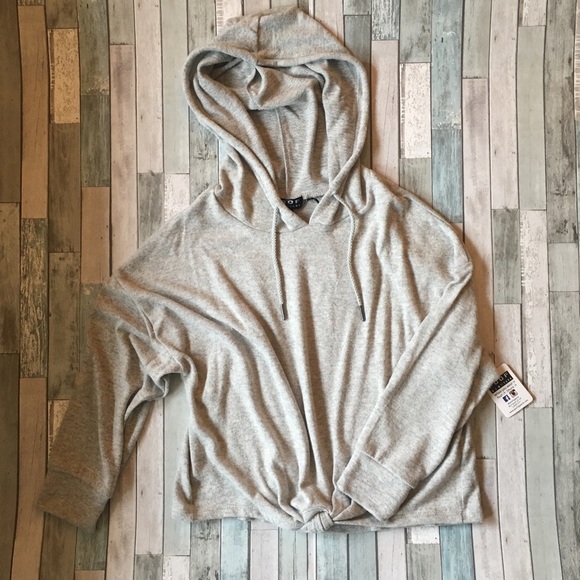 Hooded Crop Sweatshirt - Picture 1 of 3